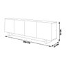 Buffet Aparador Decorativo 200cm Dubris Branco - Gran Belo - 4