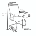 Ver imagem 4 de Cadeira Fixa Sit em Tela com Braço Bp Crepe Preto Maiart