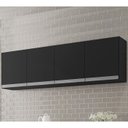 Ver imagem 2 de Armario Aereo 160 cm 4 Portas Andreia Preto REAJL Moveis