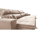 Ver imagem 5 de Sofá Retrátil e Reclinável 2,52m Luxos Cama Inbox Velusoft Bege