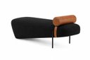 Ver imagem 1 de Recamier Premium Estilo Italiano e Acabamento Sofisticado Tecido Boucle Preto