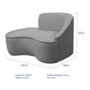Ver imagem 5 de Kit Divã Recamier Orgânico Marrocos 160cm Lado Esquerdo e 1 Poltronas Amore Bouclé Cinza