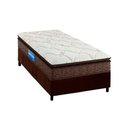 Ver imagem 1 de Cama Box Solteiro: Colchão Espuma D33 Probel Guarda Costas Plus + Base Crc Suede Brown(88x188)