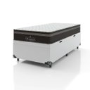 Ver imagem 4 de Cama Box Baú Solteiro + Colchão Paris Molas Ensacadas Pocket - 66x88x188cm - Couro