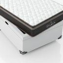 Ver imagem 5 de Cama Box Baú Solteiro + Colchão Paris Molas Ensacadas Pocket - 66x88x188cm - Couro