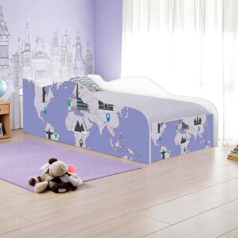 Mini Cama Joy Mapa de Viagens