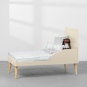 Ver imagem 3 de Berço Mini Cama Noah com Pés Retrô Natural - Areia Abra Casa