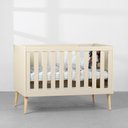 Ver imagem 1 de Berço Mini Cama Noah com Pés Retrô Natural - Areia Abra Casa