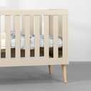 Ver imagem 4 de Berço Mini Cama Noah com Pés Retrô Natural - Areia Abra Casa