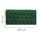 Ver imagem 2 de Painel Cabeceira Estofada Paris 195cm Cama Box King Corino Verde- Mabe Magazine