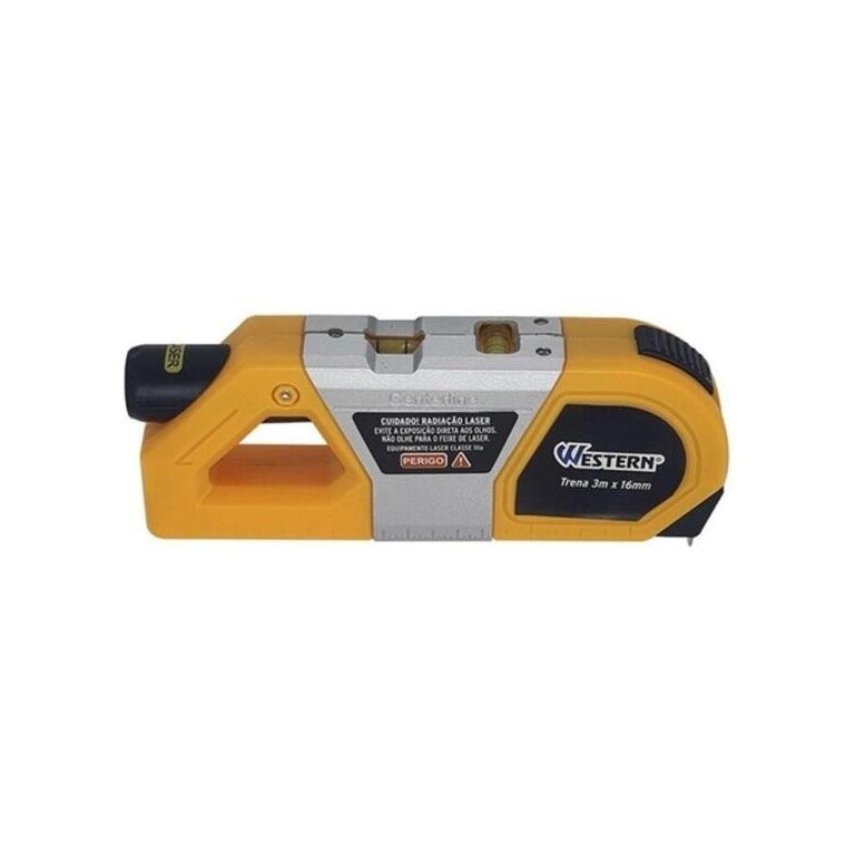 Nível A Laser 15Metros 2 Bolhas com Trena 3Metro Profissional