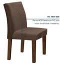 Ver imagem 7 de Conjunto Mesa de Jantar com 6 Cadeiras Estofadas e Tampo de Vidro 160x80x80cm Chocolate