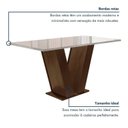 Ver imagem 6 de Conjunto Mesa de Jantar com 6 Cadeiras Estofadas e Tampo de Vidro 160x80x80cm Chocolate