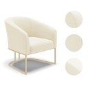 Ver imagem 4 de Poltrona Sala Decorativa Kit 2 Stella Base Industrial Champanhe Veludo Cotelê D03 - D’Rossi