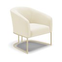 Ver mais imagens de Poltrona Sala Decorativa Kit 2 Stella Base Industrial Champanhe Veludo Cotelê D03 - D’Rossi