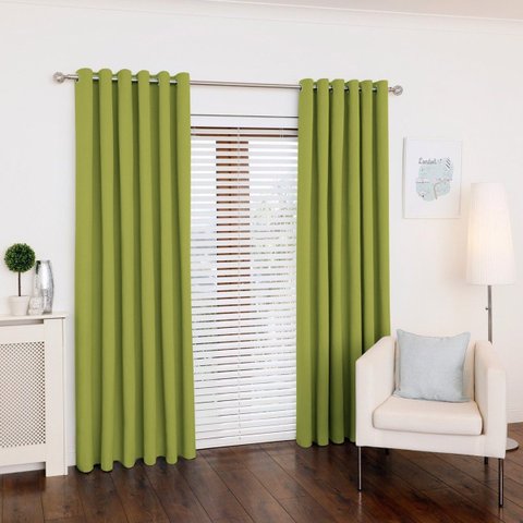 Cortina Roma Oxford 3,00 x 2,30 Sala/Quarto/Escritório Para Varão:Verde-pistache