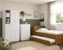Ver imagem 4 de Quarto Solteiro Completo g. Roupa Cômoda Bicama 2 Colchões Cor:Diamond