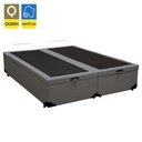 Ver imagem 2 de Cama Box Baú Queen Bipartido Sintético Cinza Emth 158x198x40