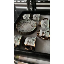 O Kit Xícara de Café com 12 Peças em Cerâmica Porcelana, - 2