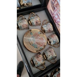 O Kit Xícara de Café com 12 Peças em Cerâmica Porcelana, - 3