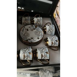 O Kit Xícara de Café com 12 Peças em Cerâmica Porcelana, - 5
