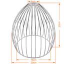 Ver imagem 2 de Cupula de Aramado Balloon Preto para Pendentes e Abajures