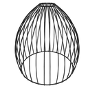 Ver imagem 1 de Cupula de Aramado Balloon Preto para Pendentes e Abajures