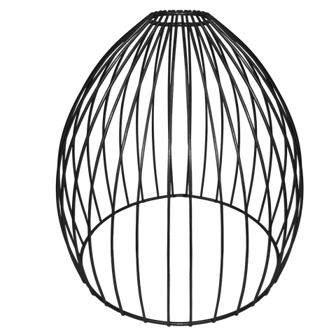 Cupula de Aramado Balloon Preto para Pendentes e Abajures