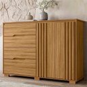 Ver imagem 2 de Cômoda para Quarto 4 Gavetas 147cm Gênova M07 Freijó - Mpozenato