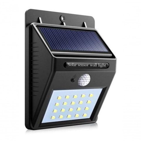 Luminária Solar C/ Sensor de Presença, 30 Leds