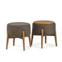 Ver imagem 1 de Kit 2 Puffs Dual 2 em 1 Vira Mesa Apoio Design Moderno Sala Estar Quarto Sala Tv - Chumbo Linho