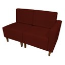 Ver imagem 2 de Poltrona Decorativa Alicia Lado Esquerdo Suede Marsala Pés Madeira Mz Decor