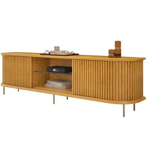 Rack para Sala de Estar Tv 75 Pol Atlantis D05 Cedro