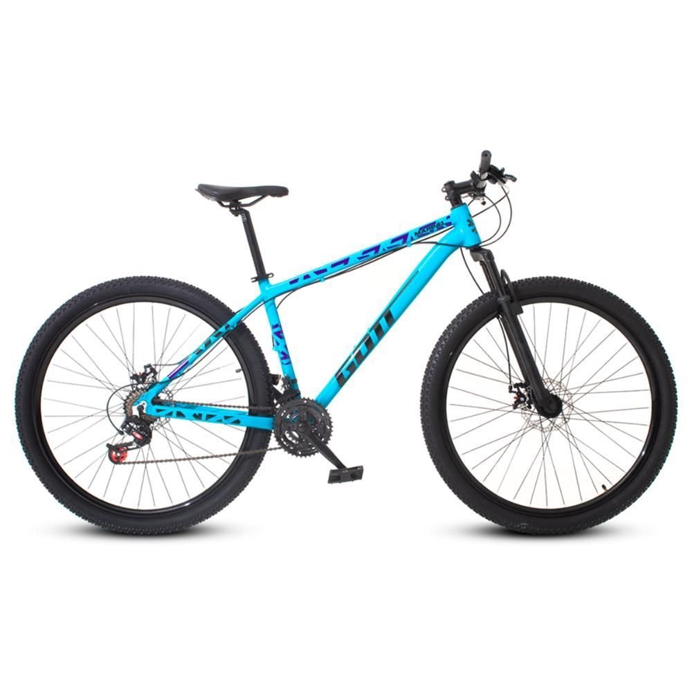 Bicicleta Aro 29 Alumínio Azul e Preto Gott Mappa1 Freios a Disco Suspensão 24v - 3