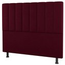 Ver imagem 3 de Kit Cabeceira E Baú Cama Box Casal Cora 140Cm Suede Bordô