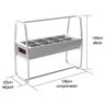 Balcão Buffet Carrinho Self Service Térmico 8 Cubas Inox 220V Saro - 3