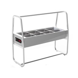 Balcão Buffet Carrinho Self Service Térmico 8 Cubas Inox 220V Saro - 2