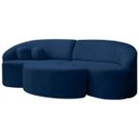 Ver imagem 4 de Sofá Orgânico Palermo 4 Lugares 210cm + Puff Bouclê - Sofa Store:bouclê Azul Marinho