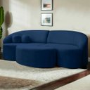 Ver imagem 2 de Sofá Orgânico Palermo 4 Lugares 210cm + Puff Bouclê - Sofa Store:bouclê Azul Marinho