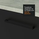 Ver imagem 3 de Balcão Armário de Cozinha 40 cm 3 Gavetas Branco/Preto Agata Madesa