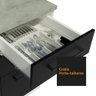 Balcão Armário de Cozinha 40 cm 3 Gavetas Branco/Preto Agata Madesa - 5