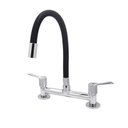 Ver imagem 2 de Torneira Misturador Cozinha 1/4 Volta Tubo Color Flexível Preto Mesa Metal