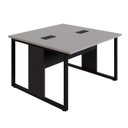Ver imagem 2 de Mesa de Trabalho para Escritório 2 Lugares Cspre 1,20m F5 Cor:cinza Sagrado com Preto