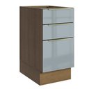 Ver imagem 1 de Balcão de Cozinha 40 cm 3 Gavetas (sem Tampo) Rustic/Cinza Lux Madesa