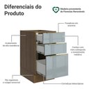 Ver imagem 3 de Balcão de Cozinha 40 cm 3 Gavetas (sem Tampo) Rustic/Cinza Lux Madesa