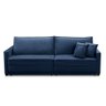 Sofá Cama Retrátil e Reclinável 2,10m com Molas Karen Veludo Azul Adonai Estofados - 5