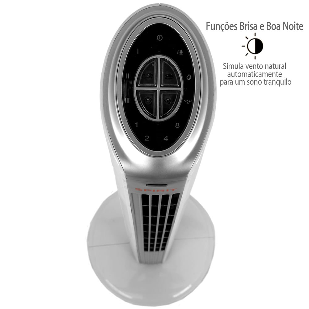 Ventilador Torre Spirit Maxximos Elegant TS900 Branco Prata 127V - 4