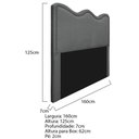 Ver imagem 5 de Cabeceira Queen Bari P02 160 cm Para Cama Box Cinza