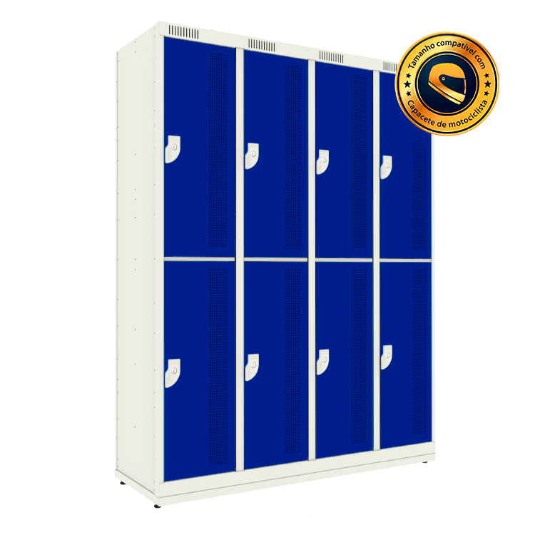 Armário de Aço 8 Portas - Nk 4332 Compatível com Capacete Nilko