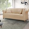 Sofa 2 Lugares Retro Polo 160cm com Almofada Linho Dourado Ezz Dourado - 9